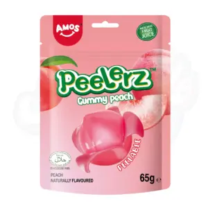 Amos Peelerz Gummy Peach Bag 65g